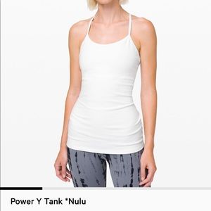 NWOT Lululemon Power Y Tank white size 6